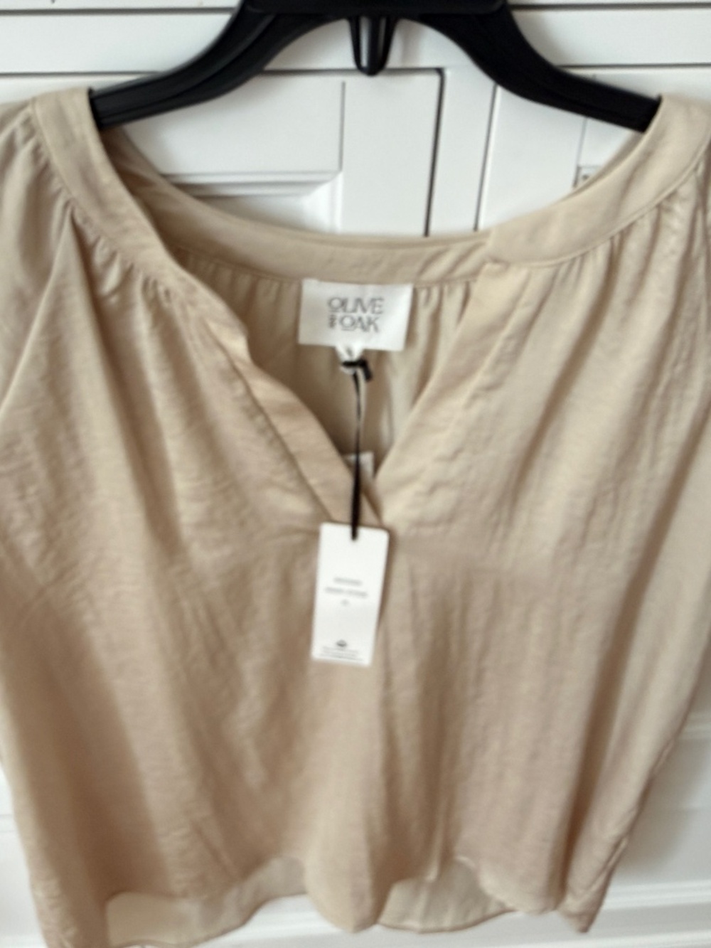 Womens size xl olive & Oak silky blouse